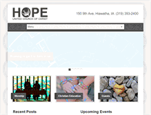 Tablet Screenshot of hope-ucc.org